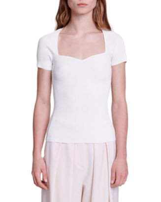 Maje Moka Sweetheart Neck Sweater  Back to results -  Women - Bloomingdale's | Bloomingdale's (US)