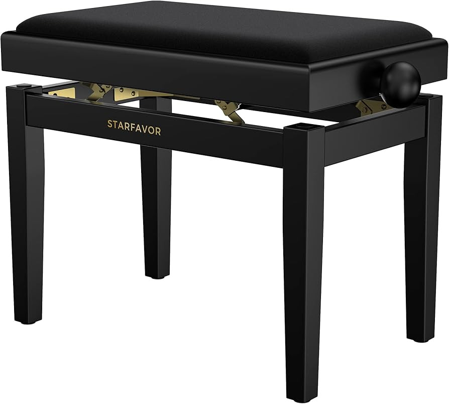 Starfavor Piano Bench Adjustable, Keyboard Bench Wooden Piano Stool Padded Piano Chair Adjustable... | Amazon (US)