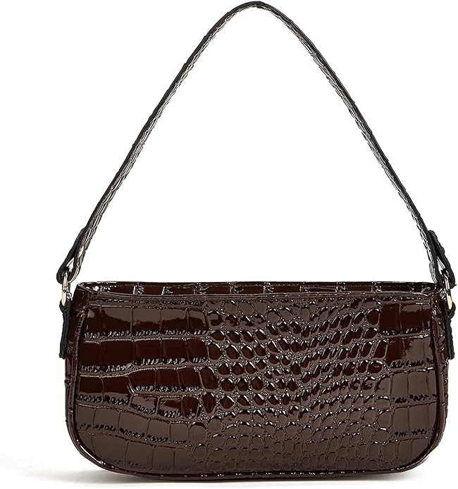 Classic Handbags,Small Retro Tote Bag Shoulder Bags with Zipper Closure for Minimalist women | Amazon (US)