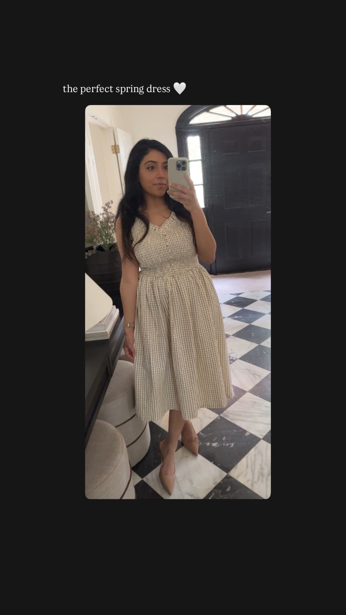 the prettiest checkered dress 😍- wearing size small, but the length wasn’t made for us petite girlies and i had the hem shortened by 5” to hit at midi length 😏



spring outfit, easter dress, spring fashion 

#LTKStyleTip #LTKFindsUnder100