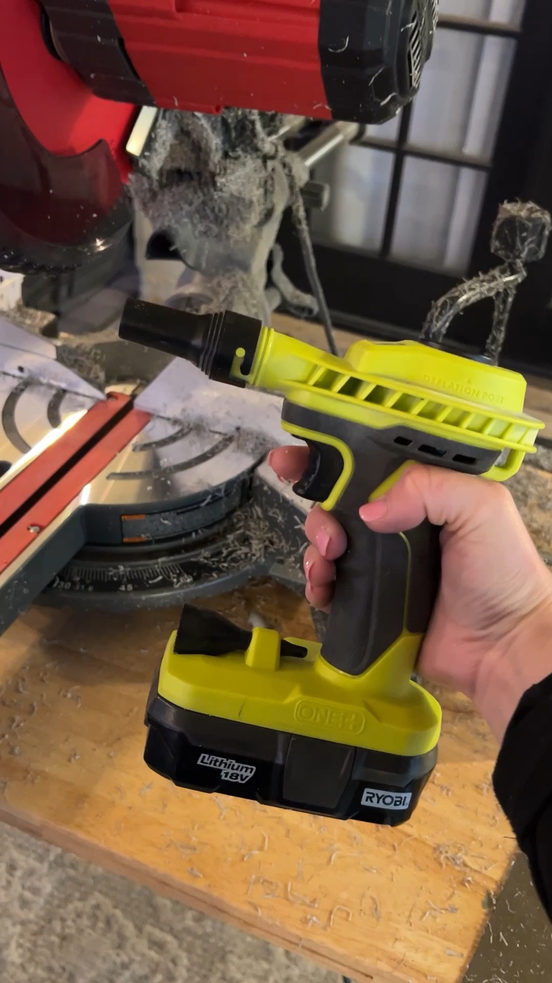 Haven’t gone a day without using this thing! ☺️ I use it for cleaning, prepping for paint projects, keeping my work surface tidy - you name it! You can buy the tool with the battery for a discount, or you can buy just the tool if you already have a Ryobi battery! 

#LTKVideo #LTKhome #LTKfindsunder100