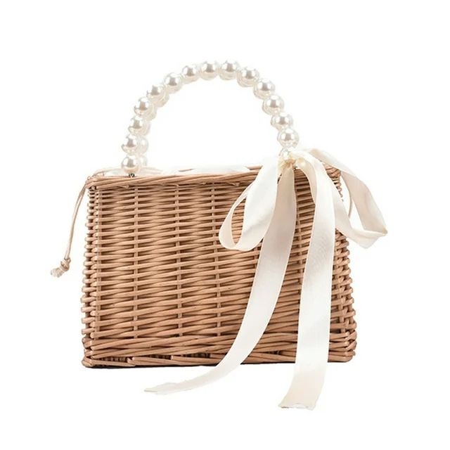 NUOLUX Bag Woven Bag Wicker Crossbody Pearl Straw Beach Holiday Handbag Handbag Travel Shoulder S... | Walmart (US)
