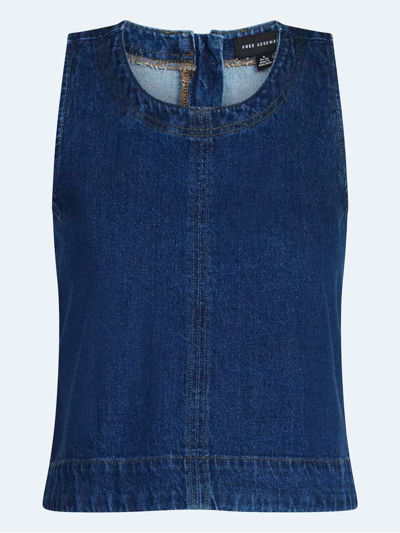 Free Assembly Women's Sleeveless Cropped Top, Sizes XS-XXL | Walmart (US)