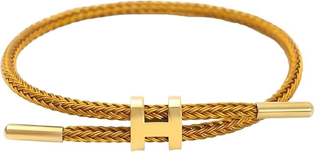 ARDILLA JW Bracelet with Adjustable Design Polished H Shape Buckle, Bracelets for Women, 18k Gold... | Amazon (US)