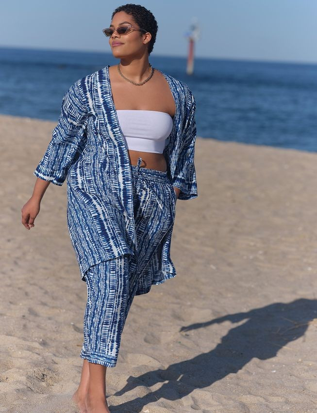 Printed Pull On Pant | Women's Plus Size Pants | ELOQUII | Eloquii