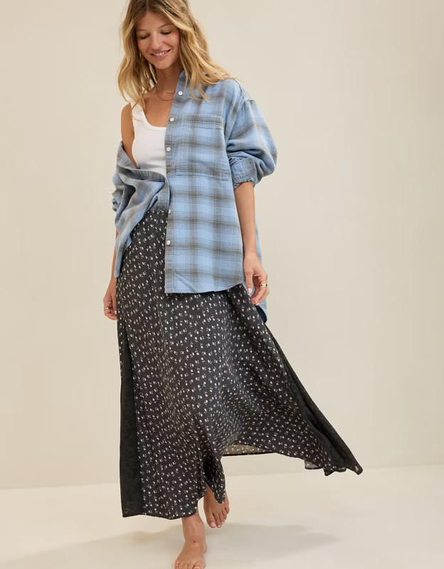 Aerie Satin Maxi Skirt | Aerie