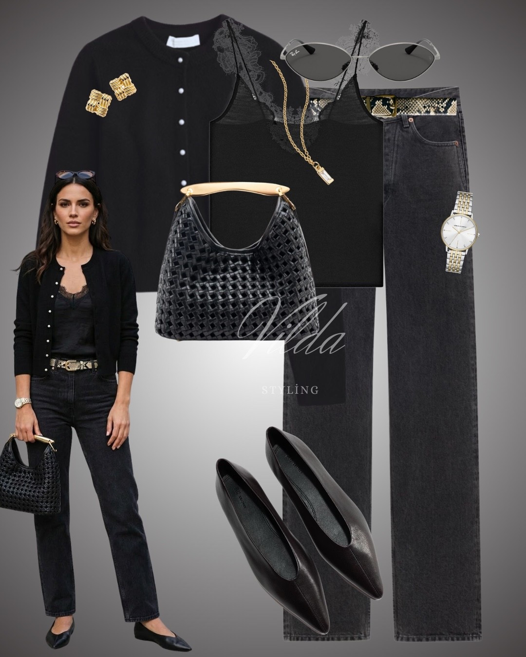 Effortless Parisian Chic: The All-Black Minimalist Look 🖤 The delicate lace of the camisole paired with a structured cardigan creates a perfect balance between feminine and sophisticated. #AllBlackEverything #ParisianStyle #QuietLuxury #MinimalistFashion #StreetStyleInspo 

#LTKspring #LTKUK #LTKSeasonal