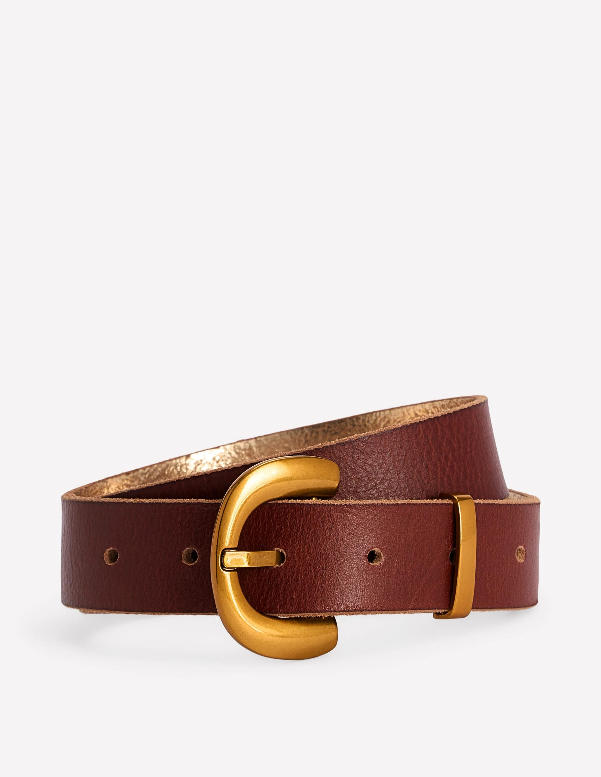Chunky Buckle Belt-Dark Tan | Boden UK