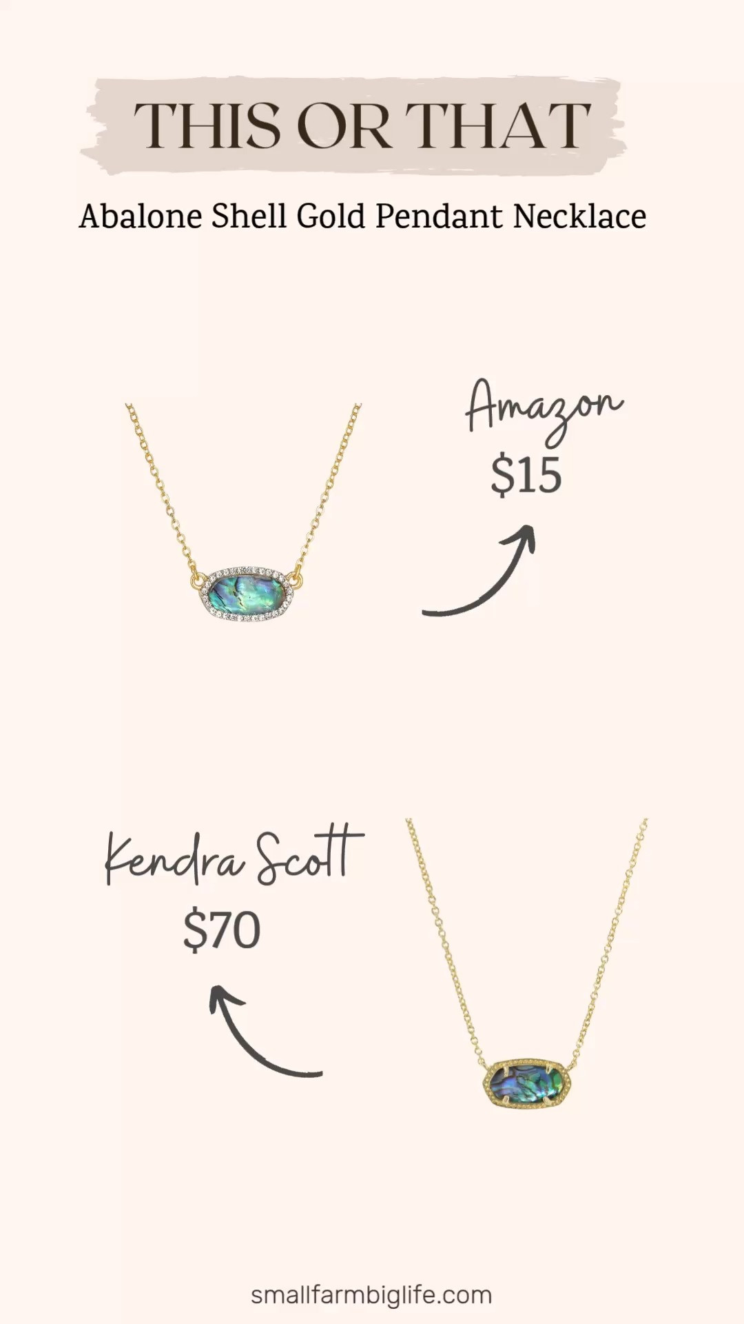 This or that: Would you splurge or save on a dainty pendant necklace this summer? The Kendra Scott Elisa is the classic version with a real gemstone and 14k gold plated chain starting around $60, and it is one of those pieces that goes with absolutely everything. But if you want the same vibe for a fraction of the price, Amazon this really beautiful dupe with a similar colored stone pendant on delicate gold chains for under $15. I linked both so you can decide which works best for you. Tap to shop! 

 #LTKgrwm #LTKootd #LTKOver40