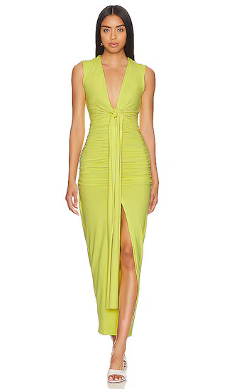Tie Front Gathered Dress in Glow | Revolve Clothing (Global)