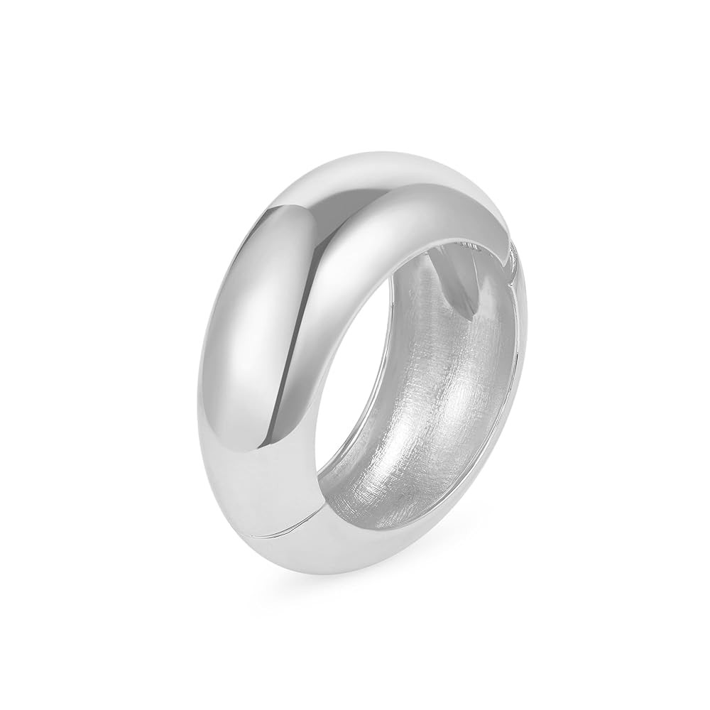 Bangle Bracelets for Women | 14K Gold Plated Trendy Wide Bracelets | Hinged Arm Cuff Bangles Chun... | Amazon (US)