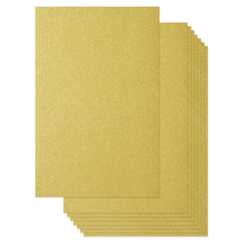 24 Sheets Gold Glitter Paper for DIY Crafts, Card Making, Invitations, 250gsm, 8x12 In | Oriental Trading Company