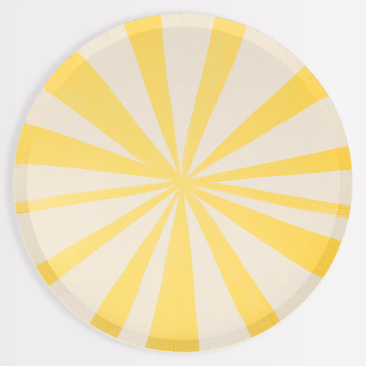 Yellow Stripe Dinner Plates (x 8) | Meri Meri
