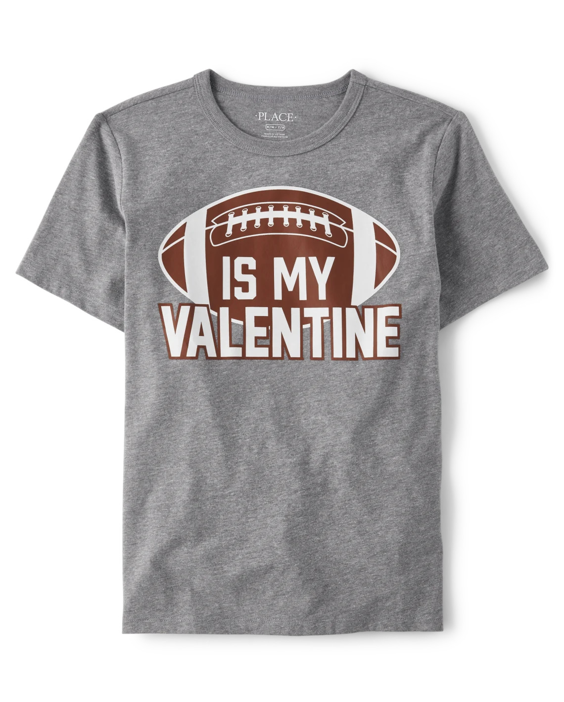 Boys Football Valentine Graphic Tee - gray | The Children's Place