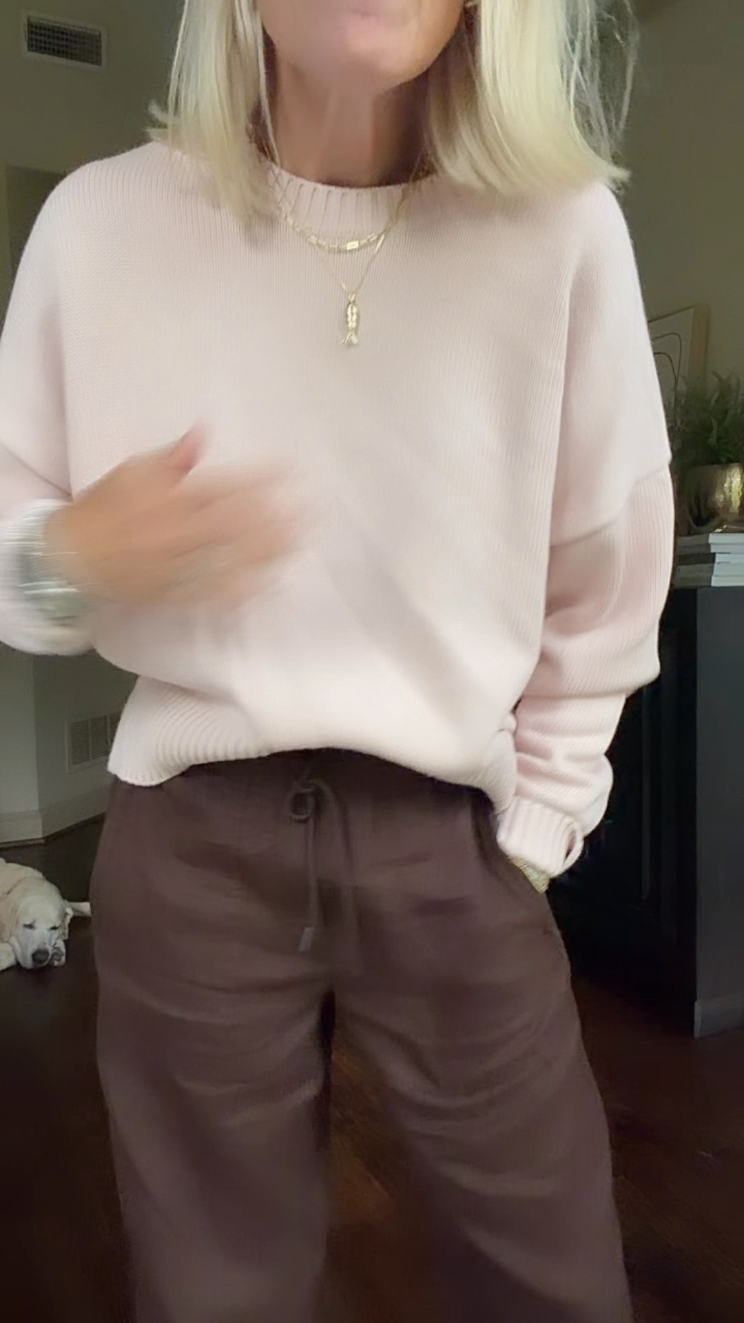 50% off these best selling linen pants in brown 
These pants I’ve shared with you in the flax color, have been the best selling item here on my page since the beginning of January

They come in three length options.
I am in a small, regular length 

￼sweater - new color limited time available on this color 
Wearing small - 100% organic cotton 

@Quince ￼￼

#LTKOver40 #LTKSaleAlert #LTKTravel