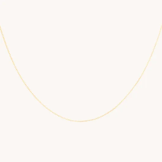 Adjustable Plain Chain, Yellow Gold | Catbird