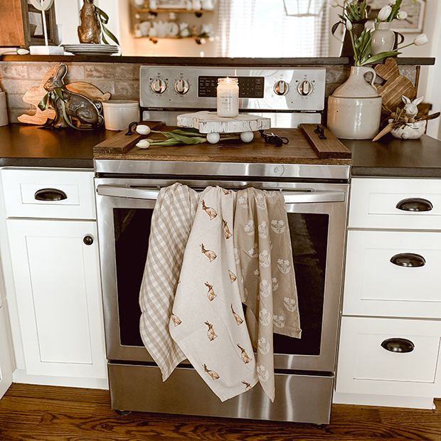 Rabbit Tea Towel Set of 3 | Antique Farm House