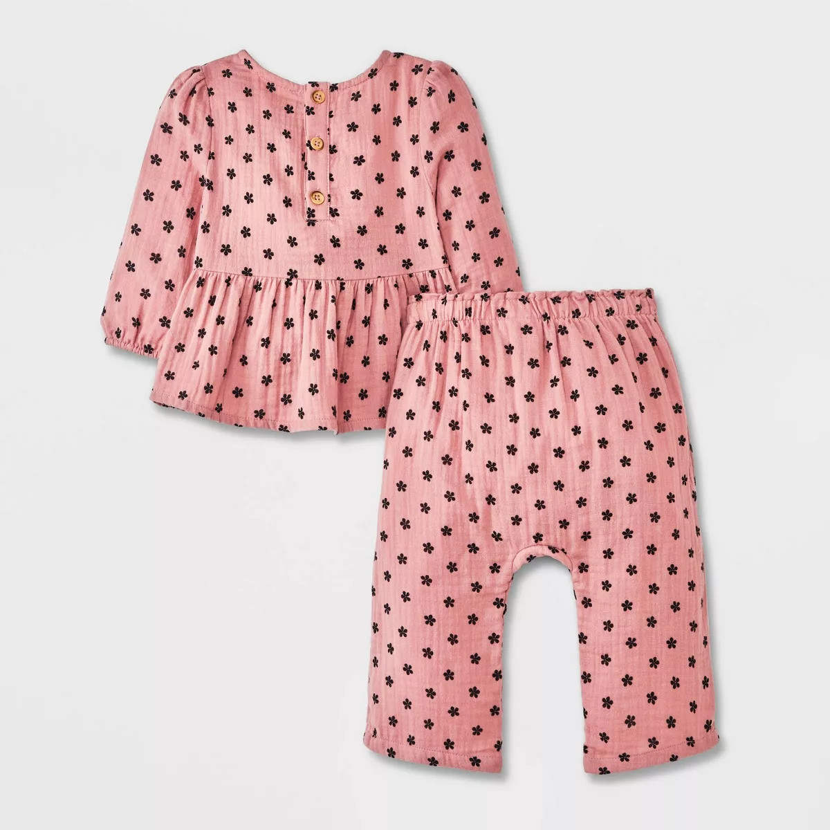 Baby Girls' 2pc Gauze Peplum Shirt and Pants Set - Cat & Jack™ | Target
