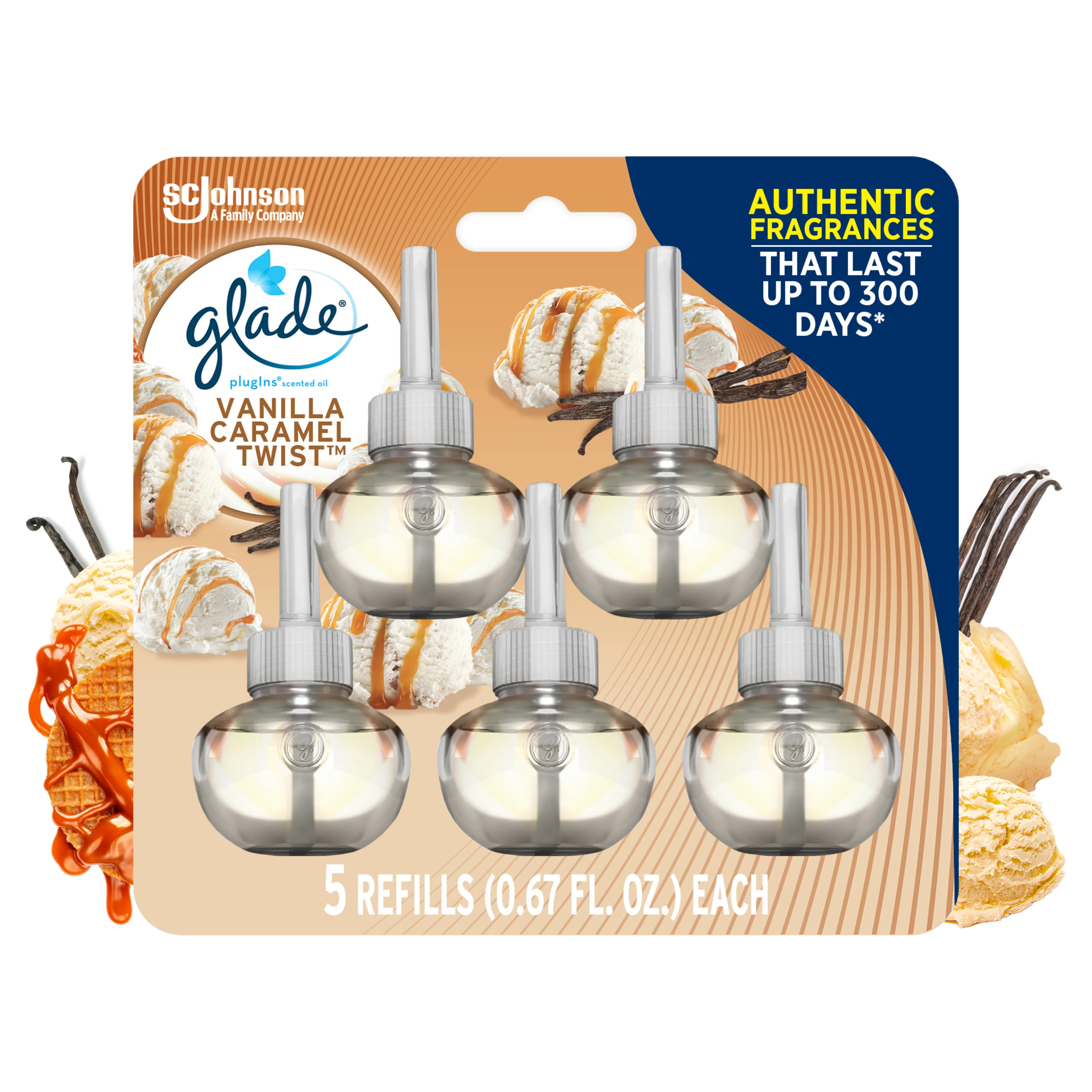 Glade PlugIns Air Freshener Refills, Vanilla Caramel Twist, Infused with Essential Oils, 0.67 oz,... | Walmart (US)