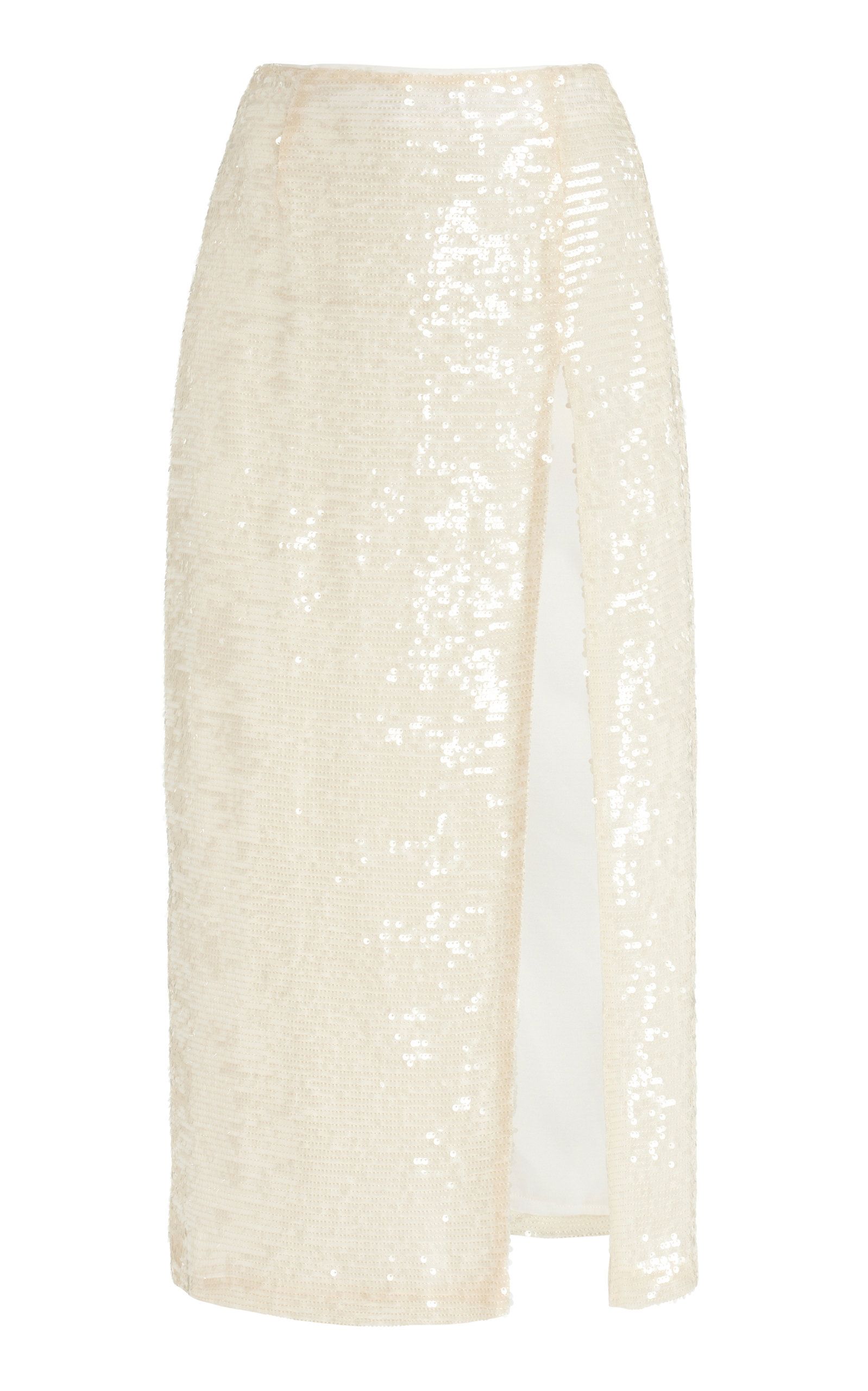 LAPOINTE - Women's Sequin High-Waisted Midi Skirt - Ivory - US 8 - Moda Operandi | Moda Operandi (Global)