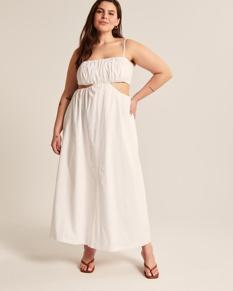 Women's Bubble Top Maxi Dress | Women's Clearance | Abercrombie.com | Abercrombie & Fitch (US)
