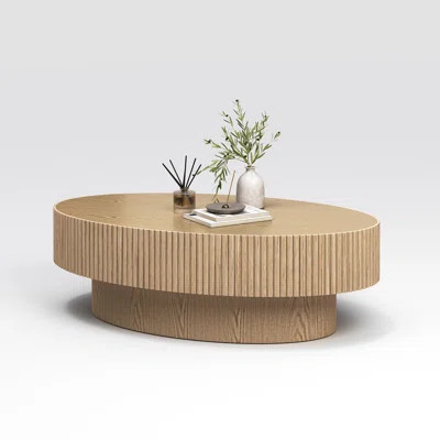 Oval Wooden Coffee Table For Living Room | Wayfair North America