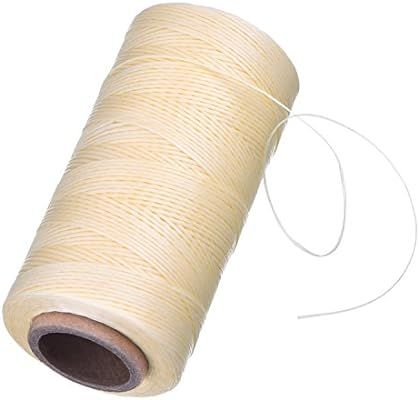 eBoot 260m 150D 1 mm Leather Sewing Waxed Thread Cord for Leather Craft DIY (Beige) | Amazon (US)