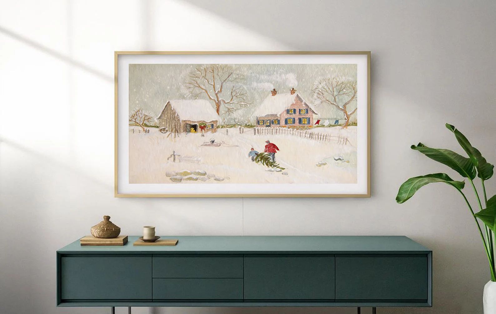 Samsung Frame TV Art Cozy and Charming Winter Scene of - Etsy | Etsy (US)