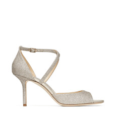 Platinum Ice Dusty Glitter Sandals | Jimmy Choo (US)
