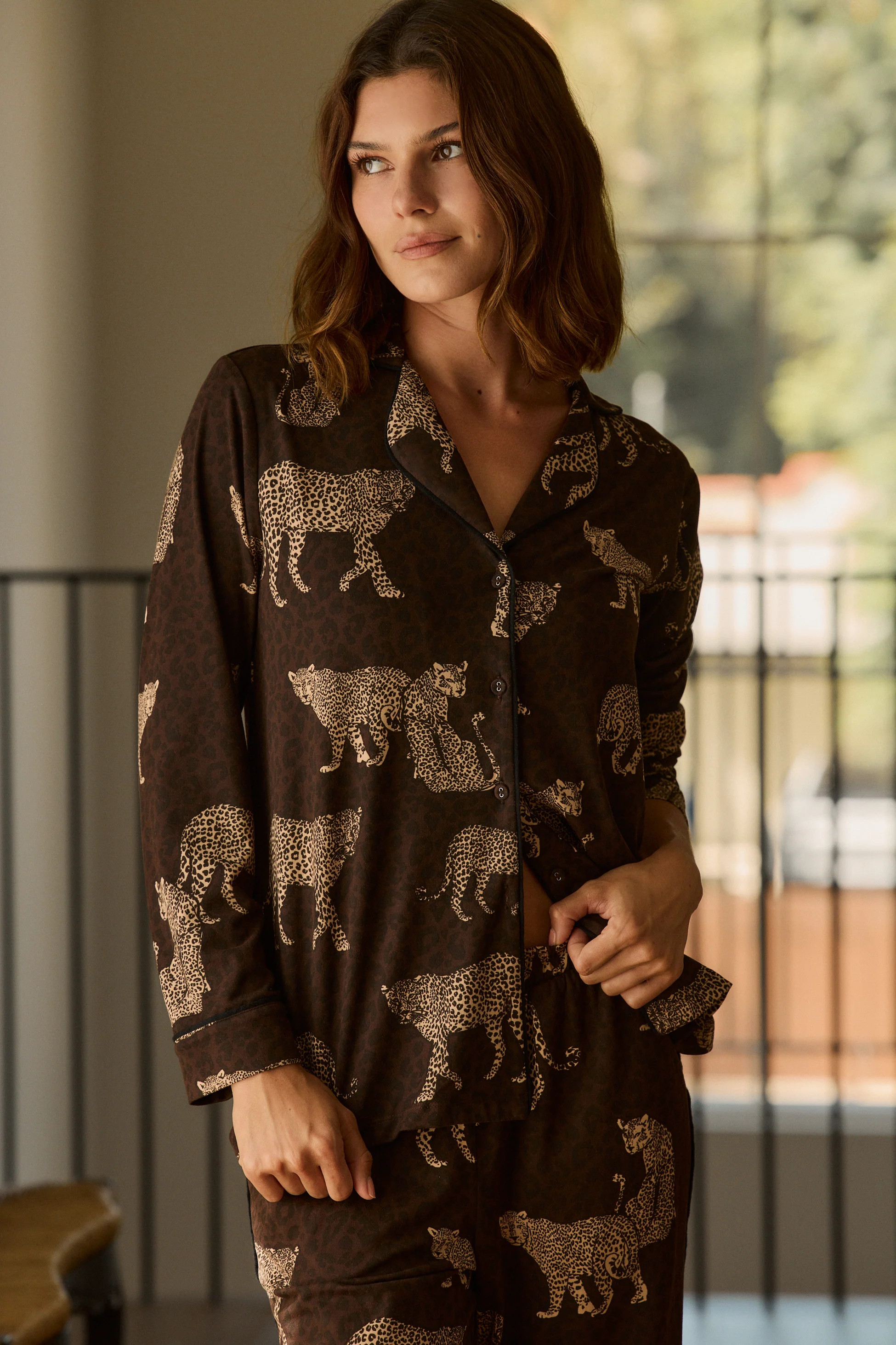 Winter Cloud Jersey PJ Set in Savanna | MASONgrey