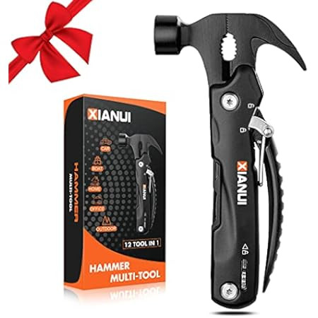 Hammer Multi Tool 12 in 1 Hammer Camping Gear Survival Tool Christmas Birthday Gift for Men, DIY Han | Amazon (US)