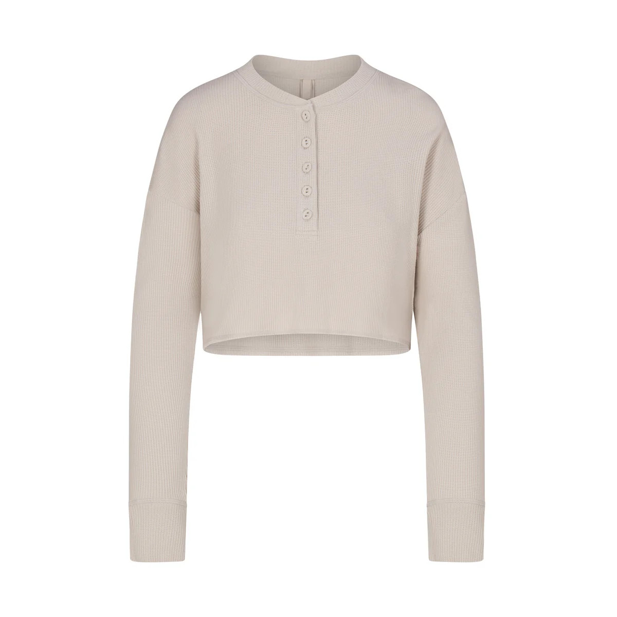 HENLEY CROPPED LONG SLEEVE | SKIMS (US)