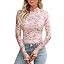 Dealmore Womens Lace Sheer Floral Mesh Mock Neck Tops | Amazon (US)
