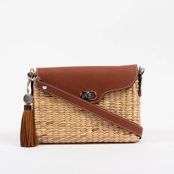 ELLA WALLET- Handwoven straw bag, straw crossbody purse, straw tote, crossbody tote, straw handba... | Etsy (US)