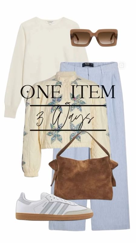 1 item 3 ways - striped blue linen trousers 

#LTKstyletip