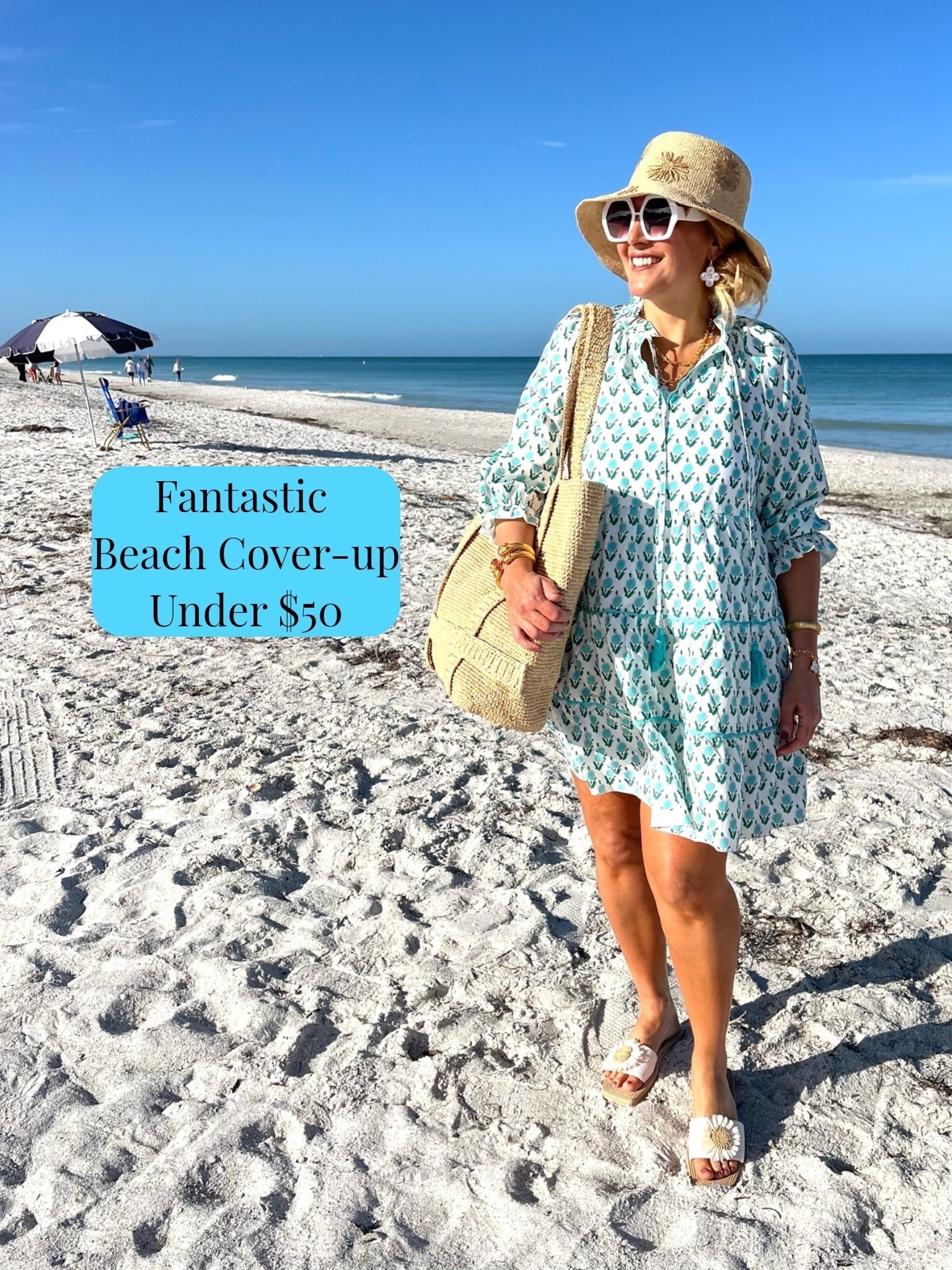 Here’s my summer style beach outfit. Spent the day at St. Pete Beach, Florida. The weather is amazing.

Wearing a medium. Runs big. If in between sizes, size down.

Don’t forget to pick up my bucket hat and raffia tote bag to complete the look.

#LTKTravel #LTKSwim #LTKootd