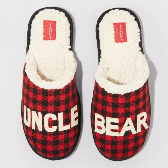 Men's Family Sleep Uncle Bear Slippers - Wondershop™ Red | Target