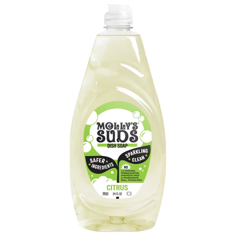 Molly's Suds Liquid Dish Soap | Simple Ingredients | Extra Scrubbing Power | Lemon Scent, 24 oz | Walmart (US)