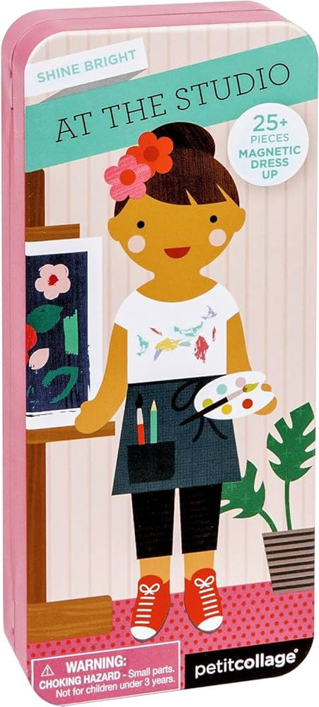 Petit Collage Shine Bright Magnetic Dress Up At The Studio – Magnetic Game Board with Mix and M... | Amazon (US)