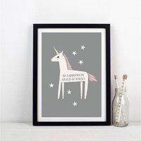 Be A Unicorn Print, Art, Home Decor, Unicorn, Art Wall Girls Room Poster | Etsy (UK)