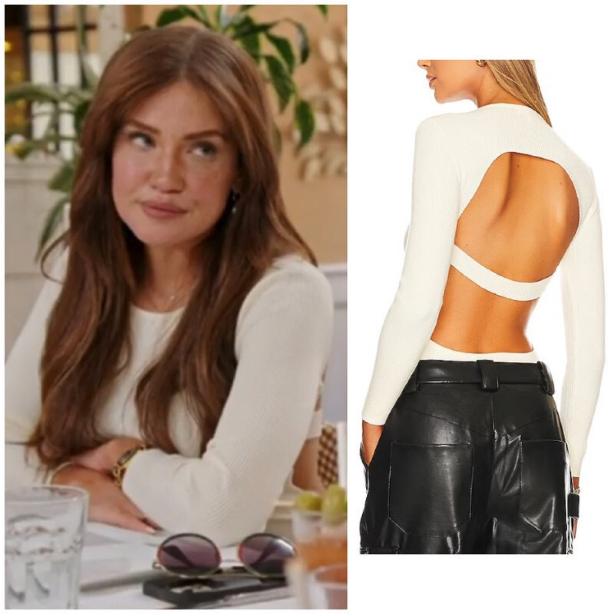 Brynn Whitfield’s Ivory Backless Bodysuit 