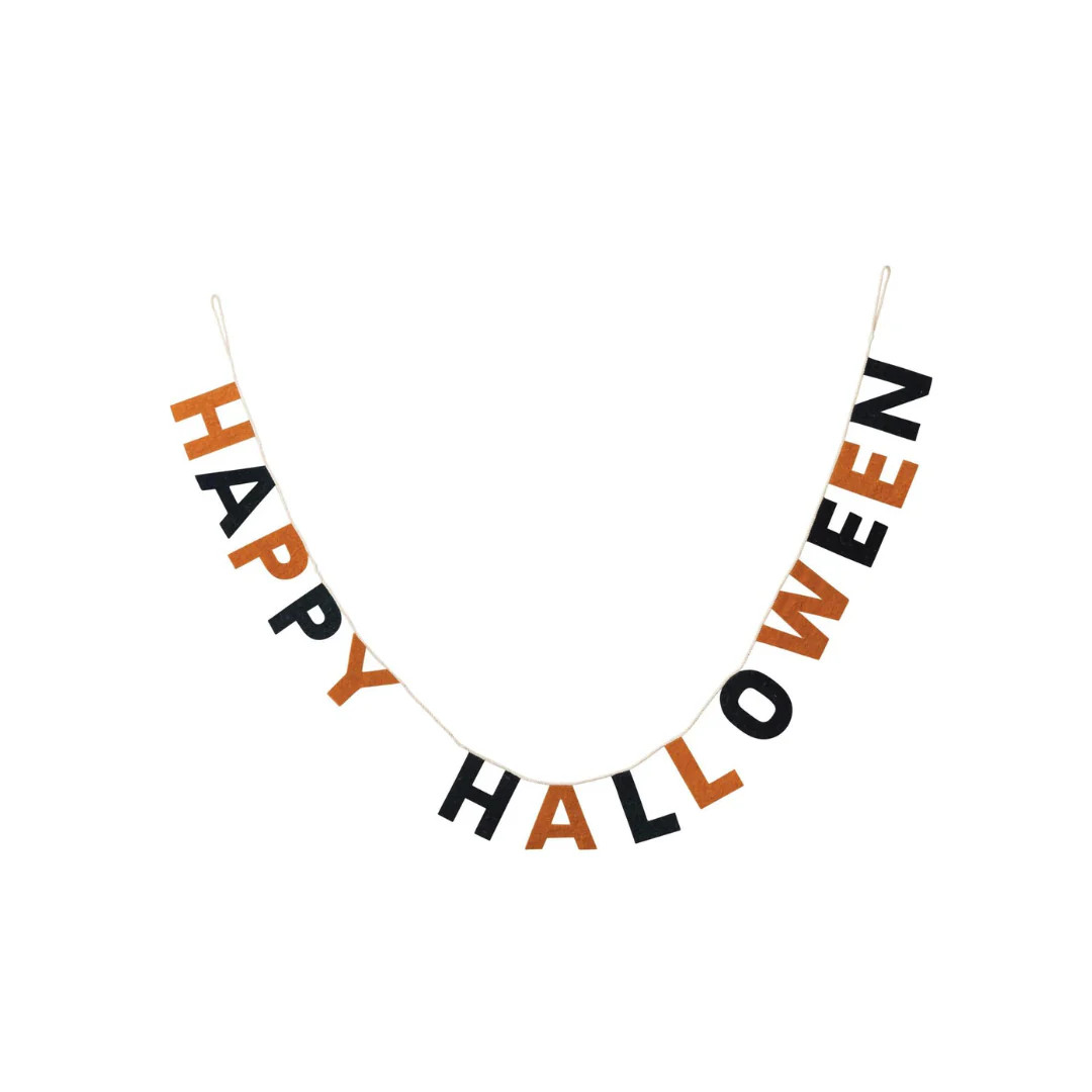 'Happy Halloween' Felt Banner | Pink Antlers