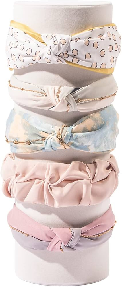 ByKen Headband Holder Organizer,Vertical Hairband Dislay Stand for Girls(Beige Velvet) | Amazon (US)