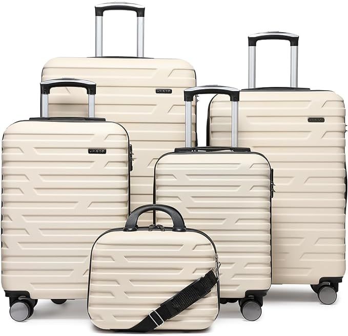 LARVENDER Luggage 5 Piece Sets, Expandable Luggage Sets Clearance, Suitcases with Spinner Wheels,... | Amazon (US)
