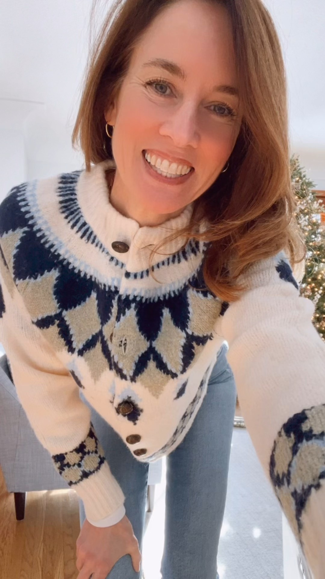 Sweater weather - this fair isle cardigan is perfect for this frigid winter weather 

#LTKFindsUnder100 #LTKootd #LTKOver40