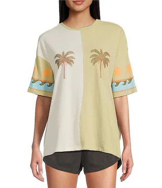 Split Palm Short Sleeve T-Shirt | Dillard's