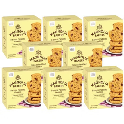 Magnolia Bakery Banana Pudding Oatmeal Raisin Cookies - Case of 8/8 oz | Target