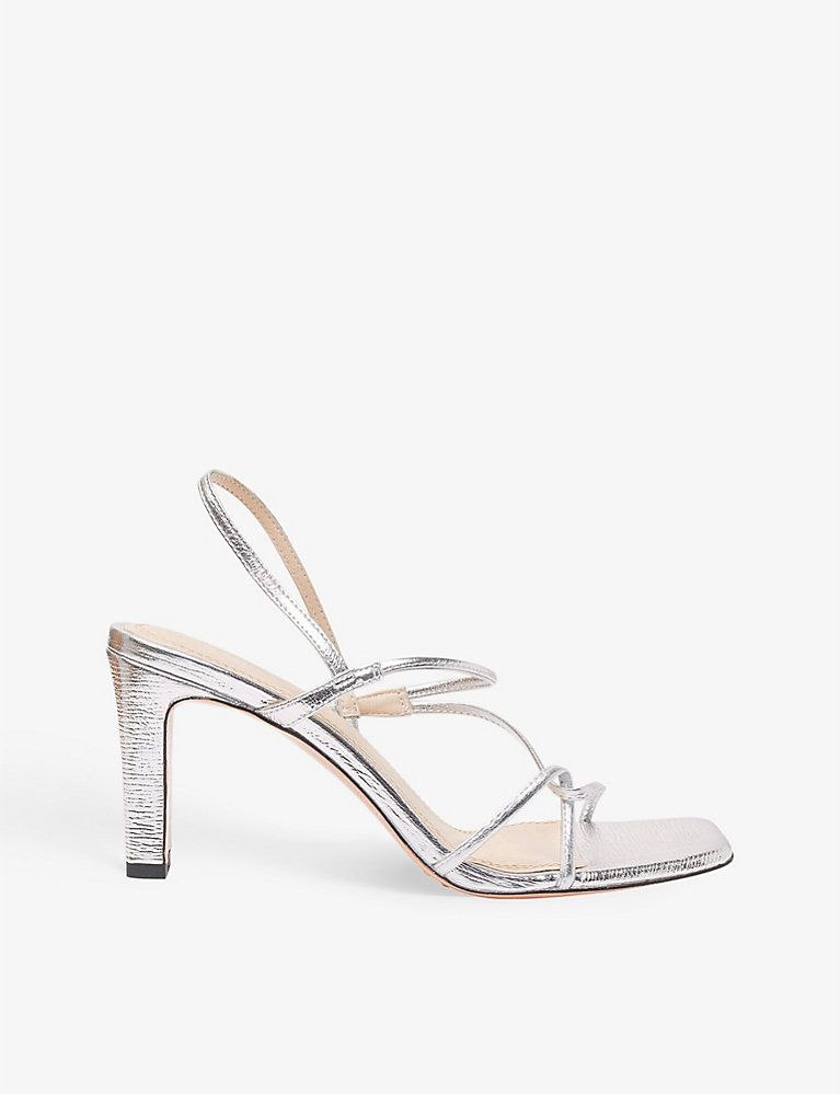 Faye metallic leather heeled sandals | Selfridges