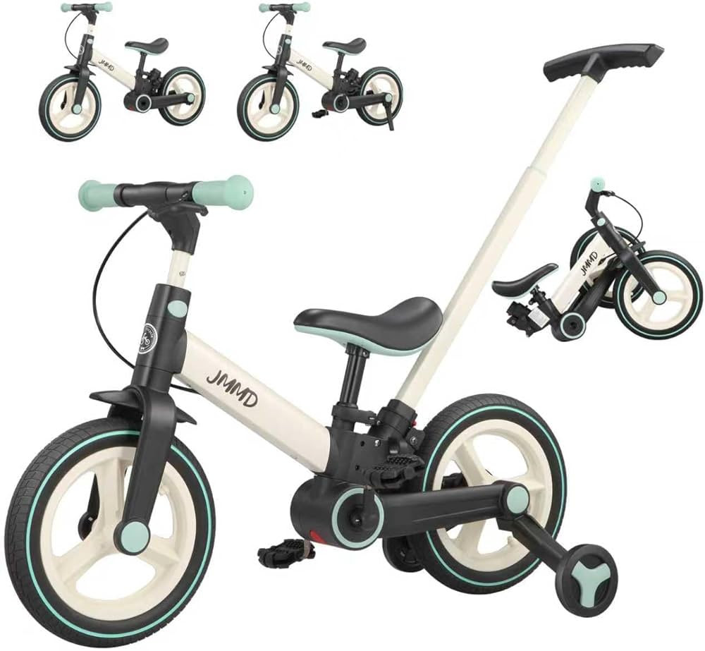 JMMD 6 in 1 Toddler Bike with Push Handle for Kids 18-60 Months, 12" Foldable Balance Bike with T... | Amazon (US)