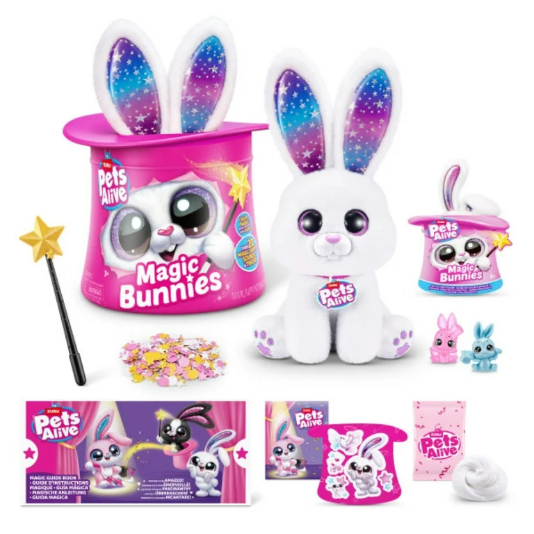Pets Alive Magic Bunnies  Electronic Robot Toy, Light up Interactive Unboxing Plush Toy by ZURU | Walmart (US)